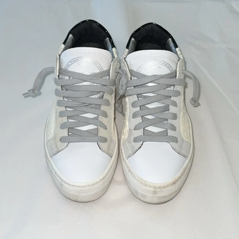 P448 Thea Overload Leather Low Top‎ Platform Sneakers